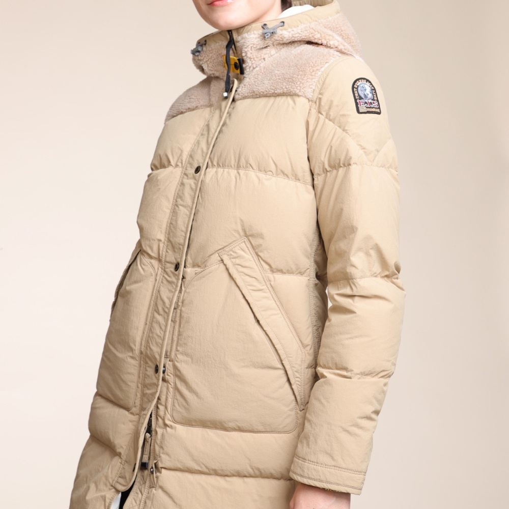 Parajumpers Deena puffer jacket size XL color tan